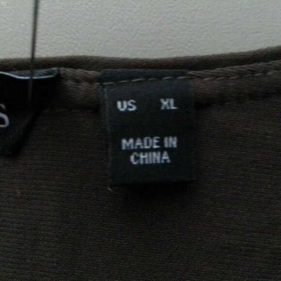 SUSAN GRAVER OCCASIONS Long Sleeve Scoop Neck Brown/Gold Umbre Sequins Tunic XL - Picture 4 of 8